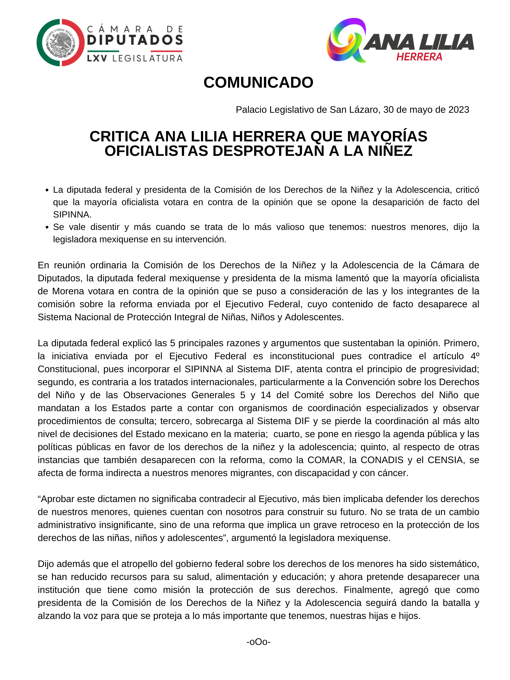 CRITICA ANA LILIA HERRERA A DIPUTADOS MORENA